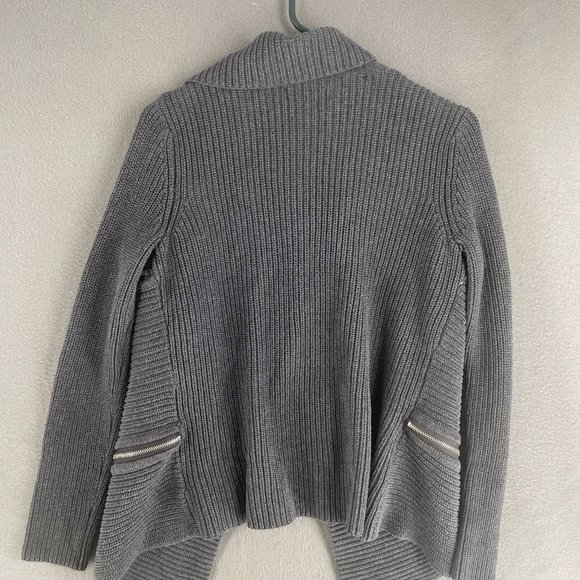 Rock and Republic Cardigan Sweater Womens Medium Chain Knit Zippers Long Sleeve - Picture 10 of 12